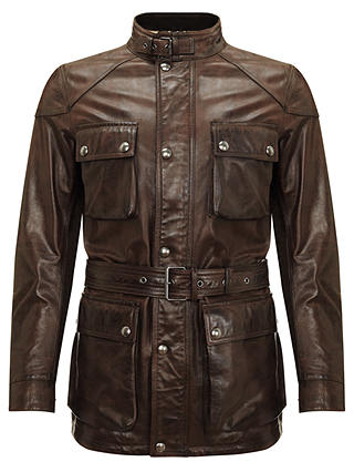 Belstaff Roadmaster Leather Jacket, Black/Brown