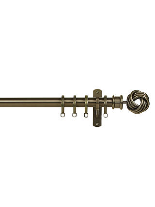 John Lewis Made to Measure Classic Straight Curtain Pole, Knot Finial