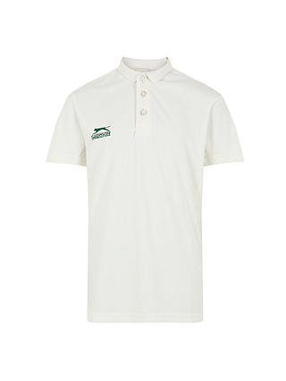 Slazenger Boys' Short Sleeve Cricket Polo Shirt, Ivory