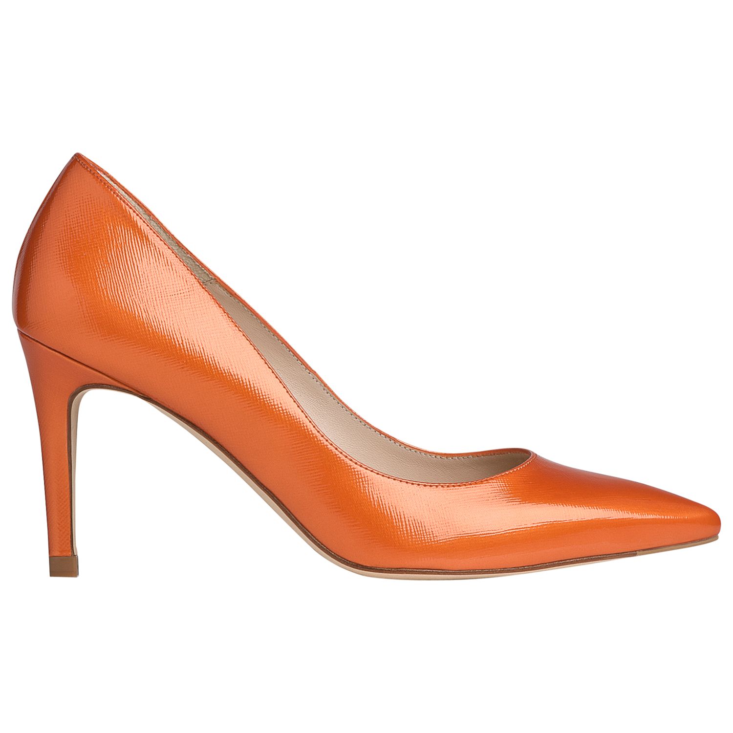 Buy L.K. Bennett Floret Patent Court Shoes, Orange Online at johnlewis ...