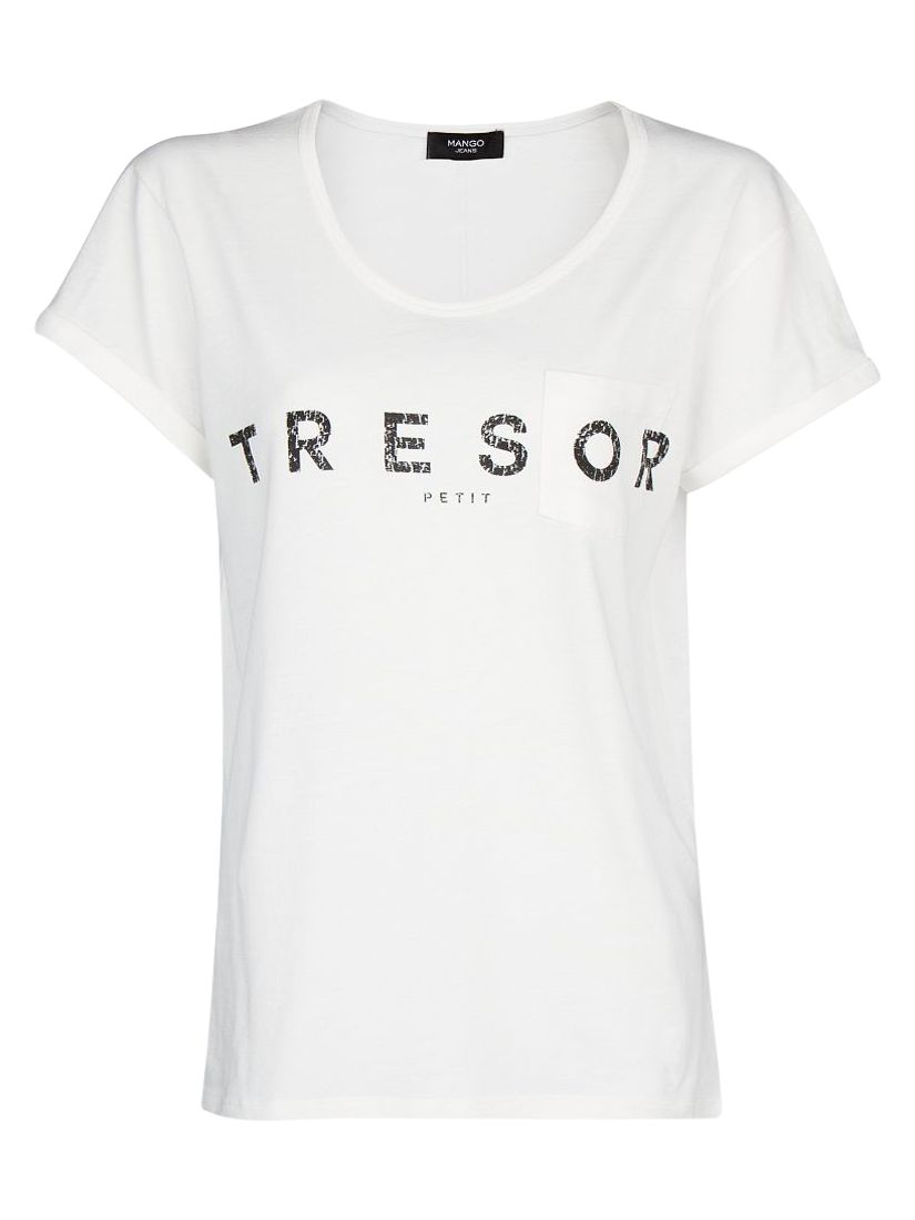 Mango Tresor T-Shirt, White 1109432