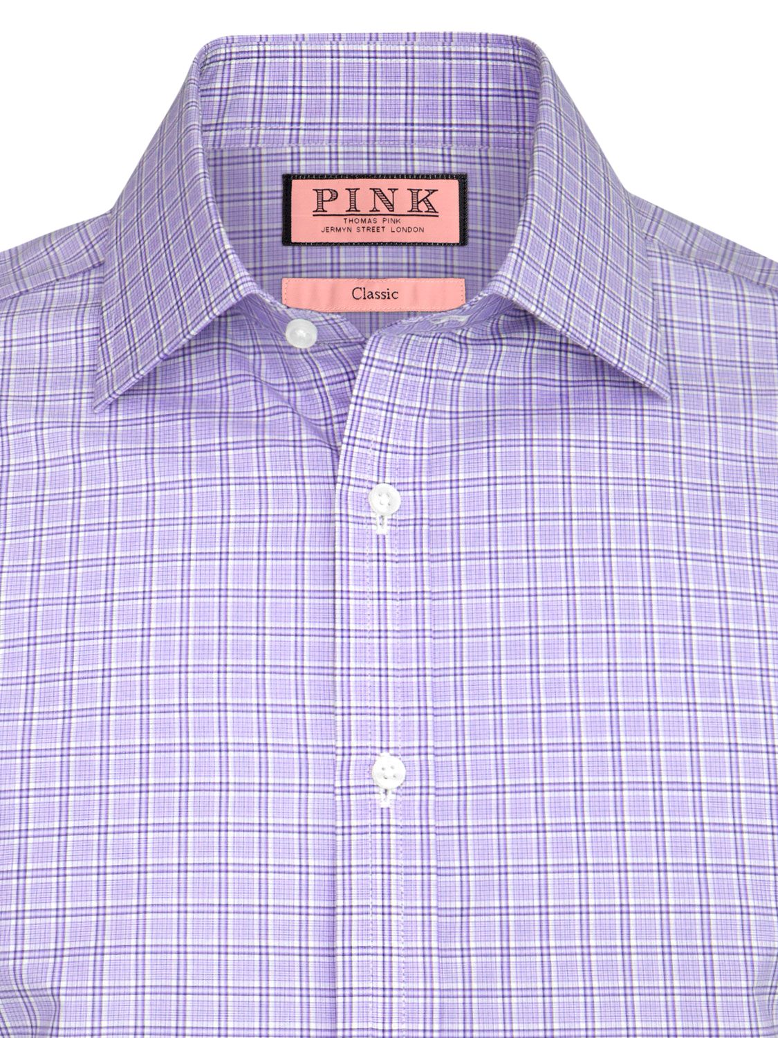 Thomas Pink Lancaster Cotton Shirt, Purple