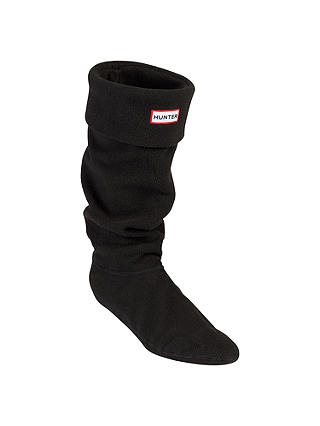 Hunter Fleece Wellington Boot Socks, Black