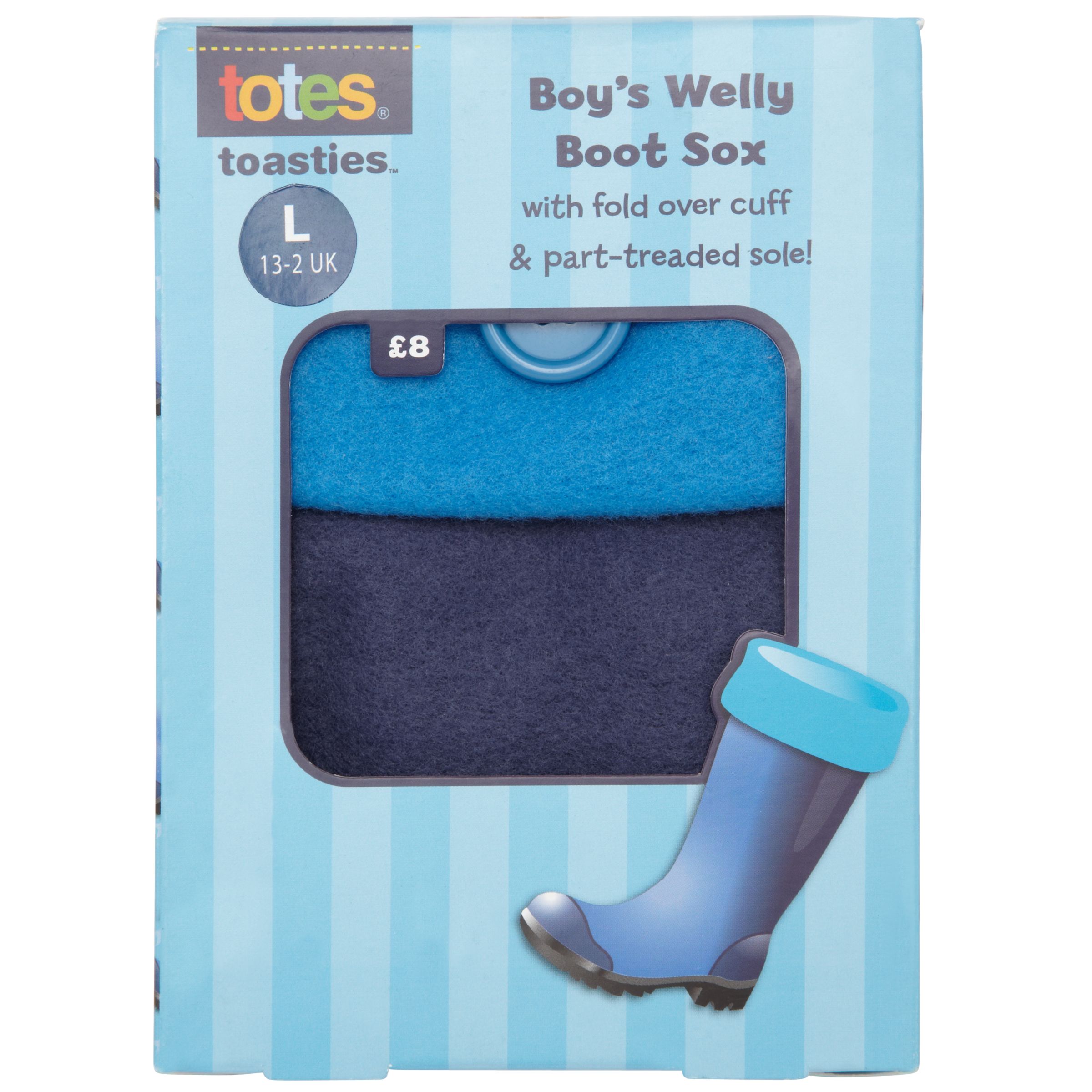 Totes Children's Welly Boot Socks, Blue