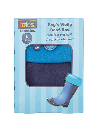 Totes Children's Welly Boot Socks, Blue