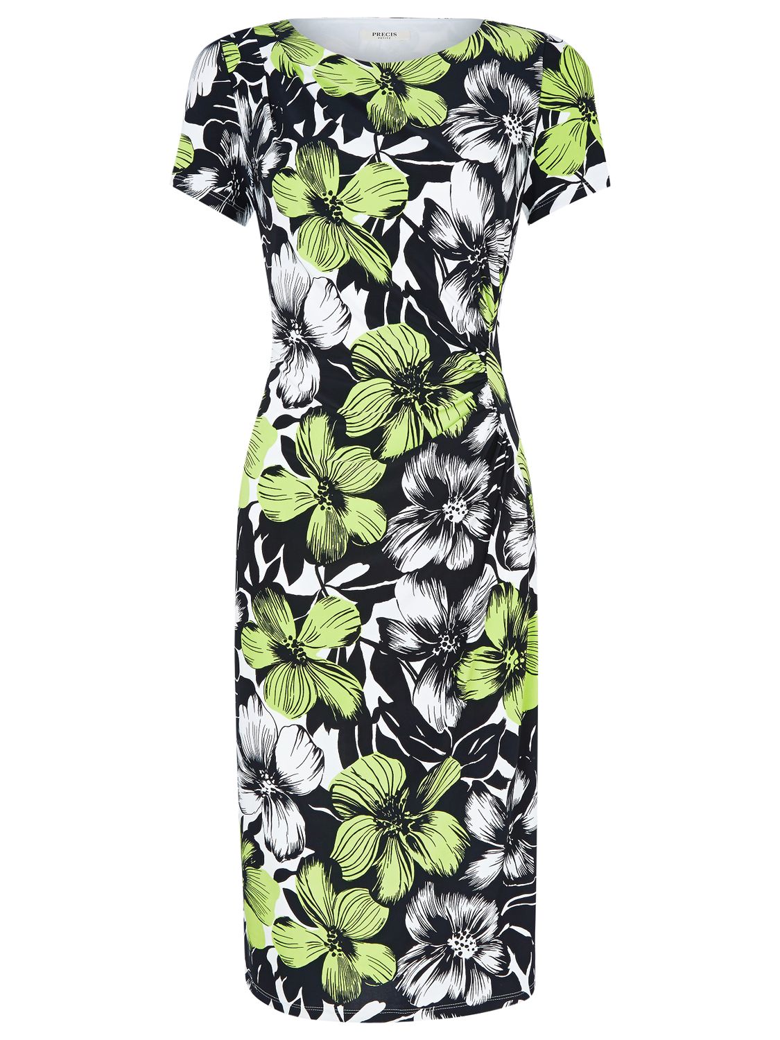 Precis Petite Lime Floral Print Dress, Multi
