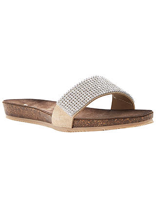 Dune Jling Leather Sandals, Nude