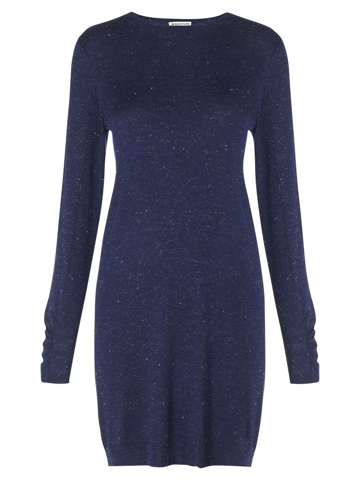Buy Whistles Annie Sparkle Knit Dress, Navy Online at johnlewis