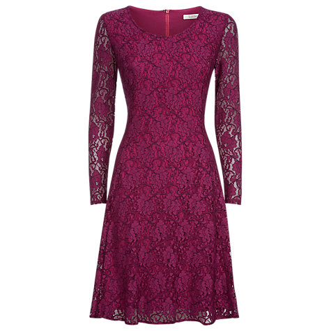 Buy Kaliko Lace Skater Dress, Purple Online at johnlewis
