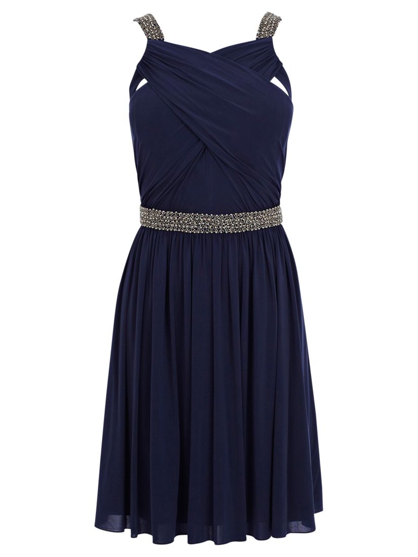 Buy Coast Lauder Short Dress, Navy Online at johnlewis