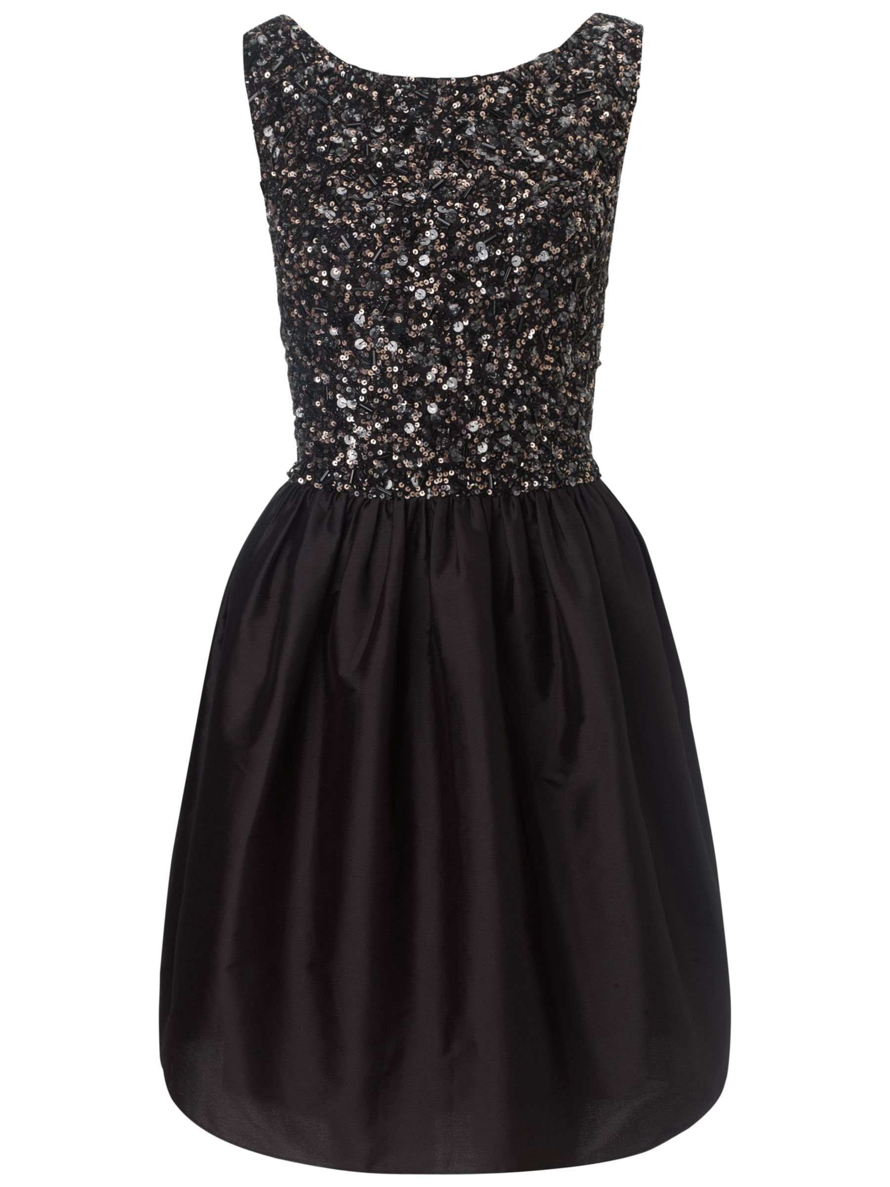 Buy Ariella Freya Beaded Prom Short Dress, Black Online at johnlewis ...