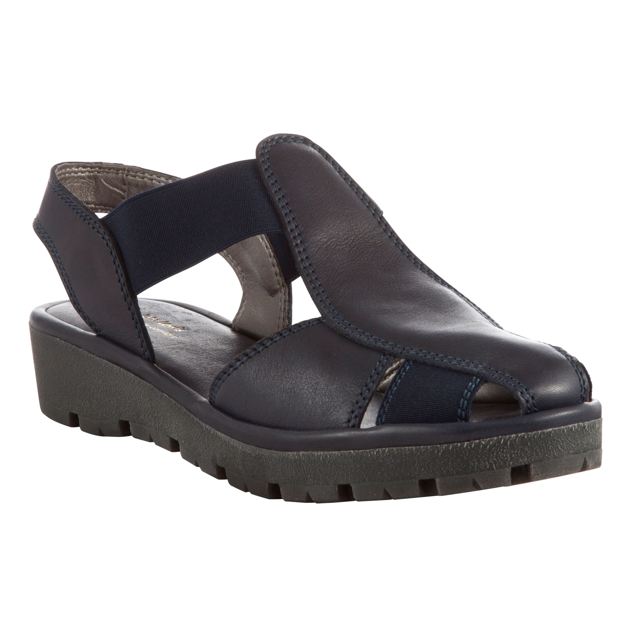 John Lewis Designed for Comfort Goffin Leather Sandals, Navy | John ...