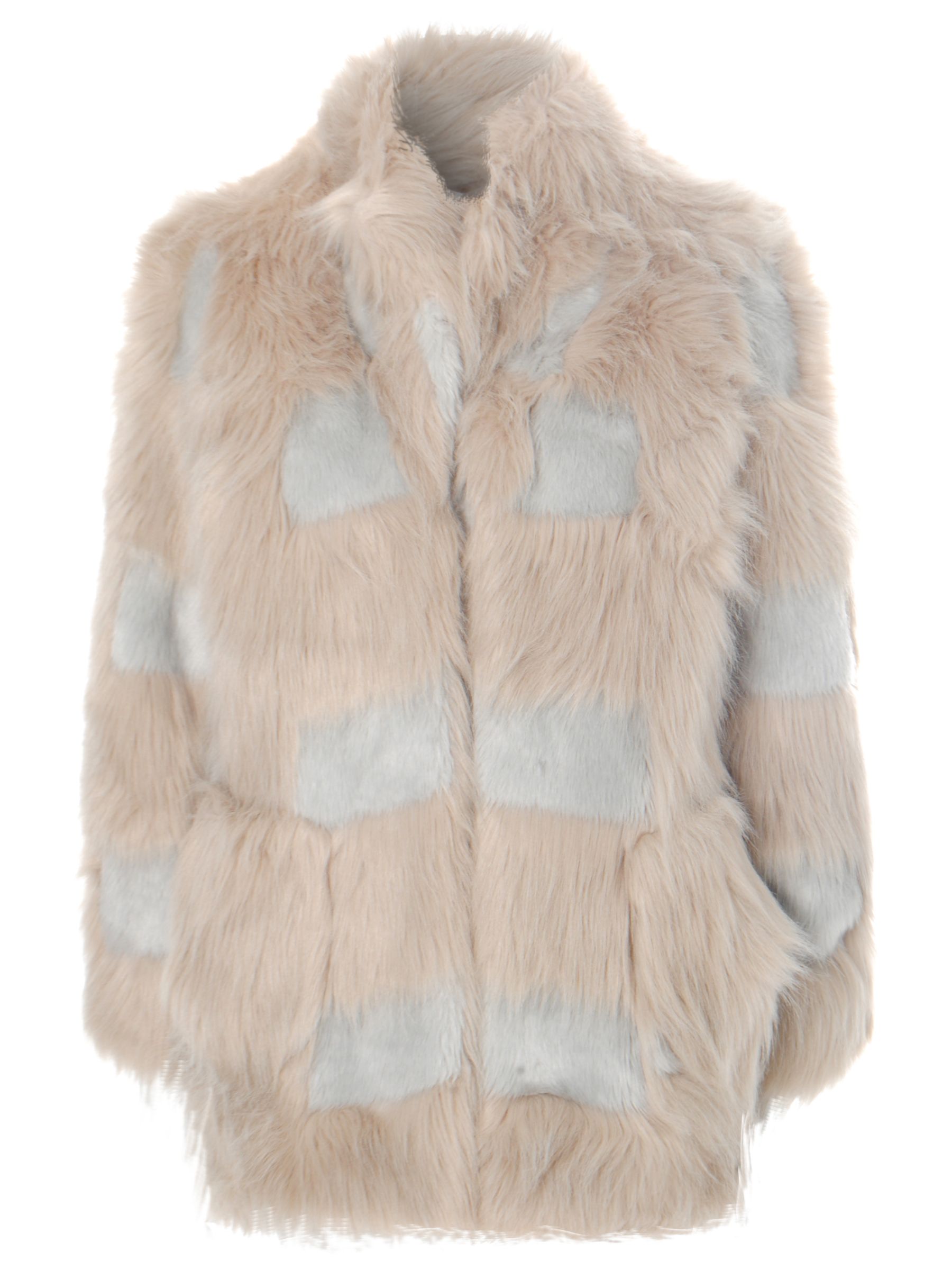 Buy True Decadence Faux Fur Coat, Stone / Grey, 8 Online at johnlewis.com