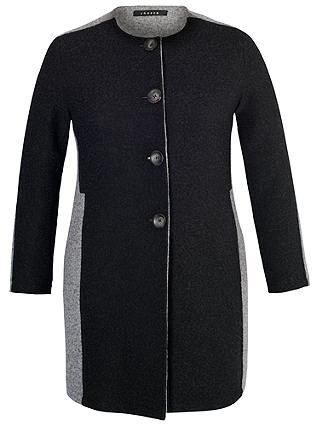Chesca Collarless Coat, Charcoal