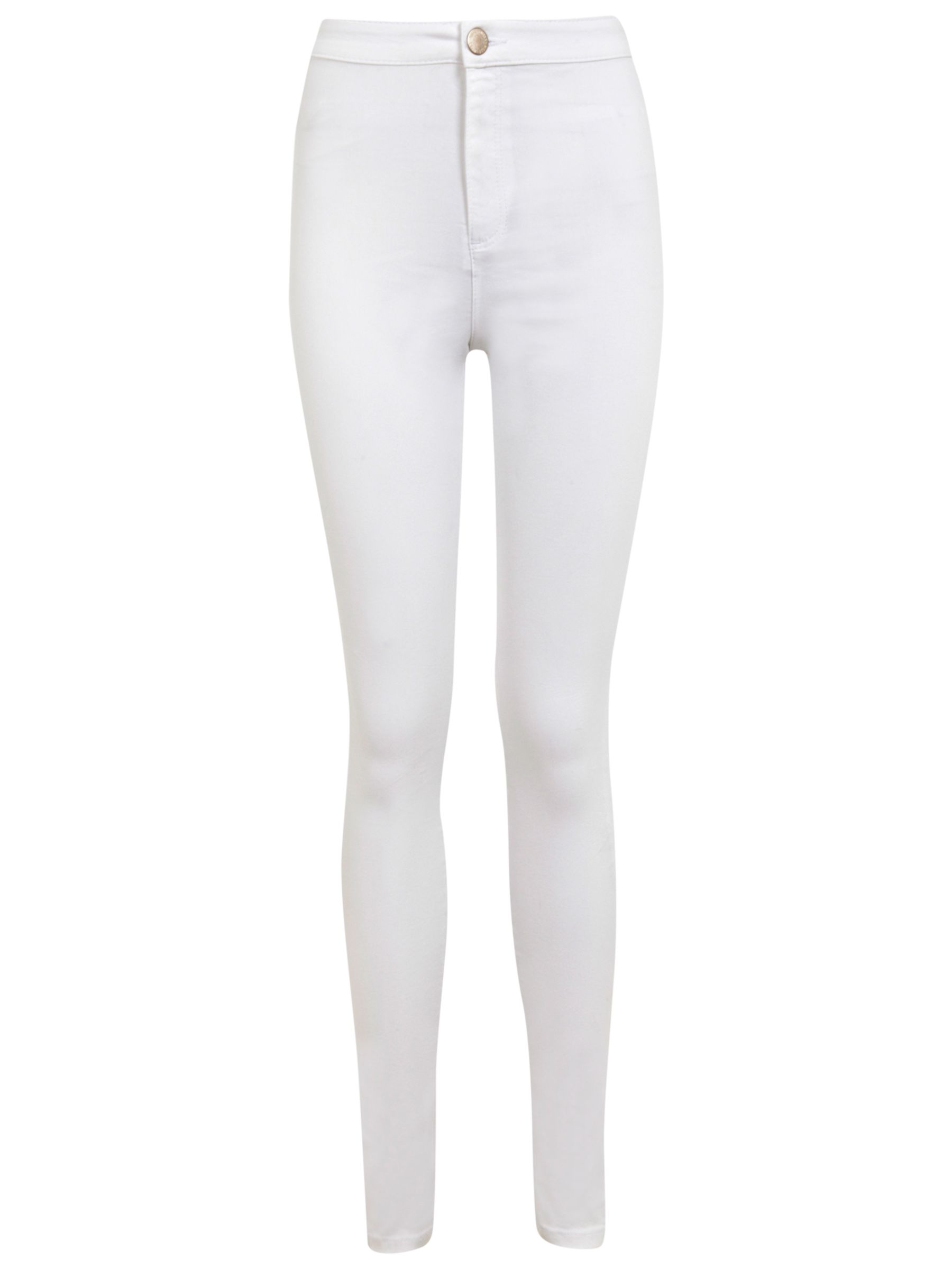 Buy Miss Selfridge Super High Waist Jeans, White, 6 Online at johnlewis.com