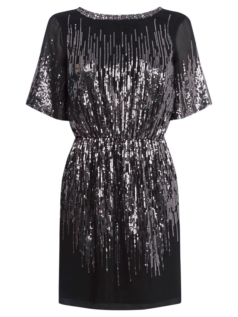 Buy Warehouse Scatter Sequin Dress, Black Online at johnlewis