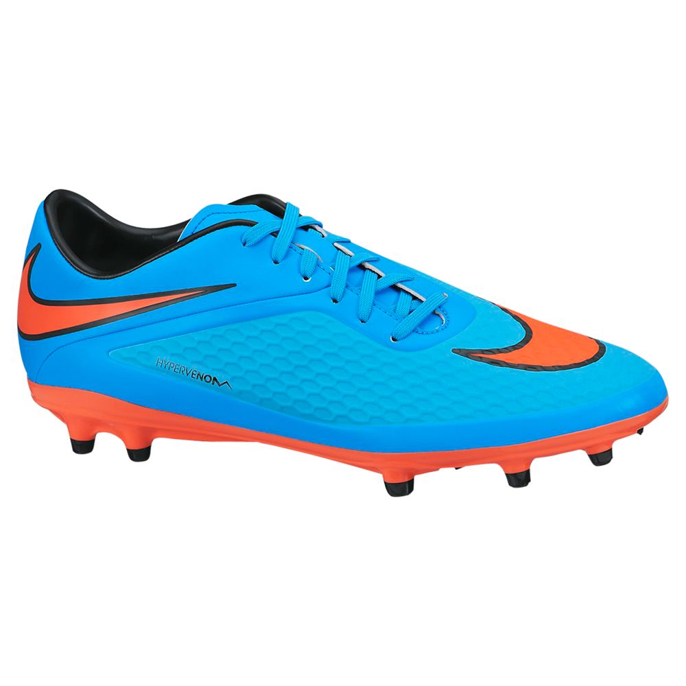 Nike Hypervenom Phelon FG Football Boots, Blue/Orange