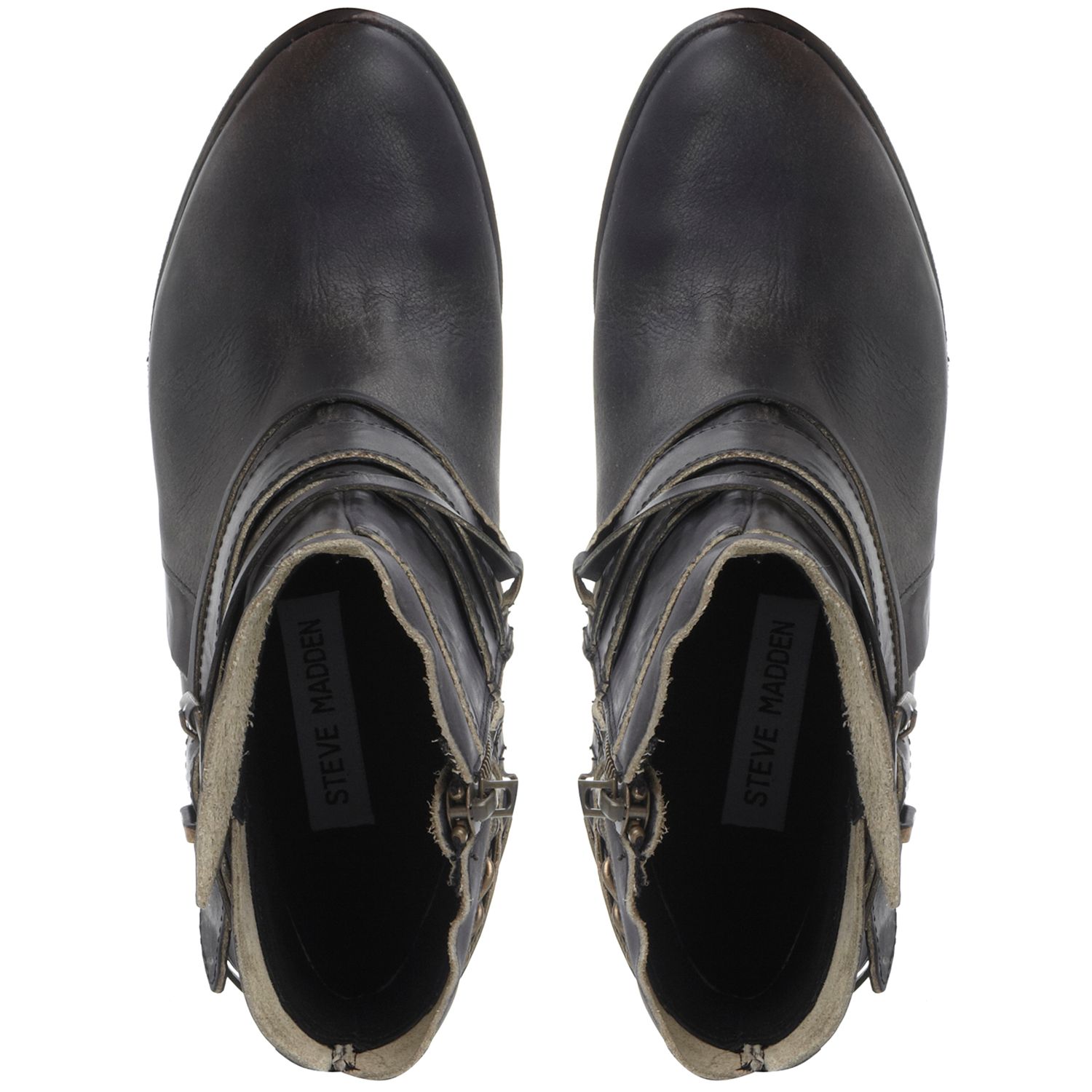 Buy Steve Madden Nadal Leather Ankle Boots Online at johnlewis