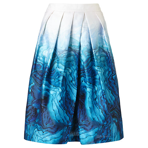 Buy Jigsaw Agate Placement Skirt, Teal Online at johnlewis.com
