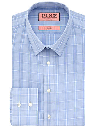 Thomas Pink Jones Long Sleeve Check Shirt, Blue/White