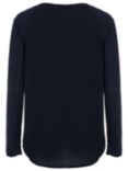 French Connection Polly Plains Long Sleeve Top, Utility Blue