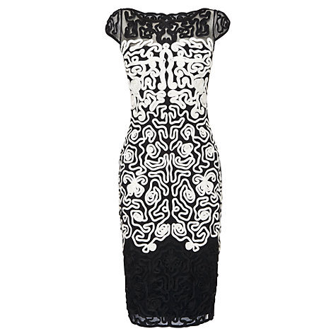 Buy Phase Eight Akiko Tapework Dress, Black/White Online at johnlewis.com