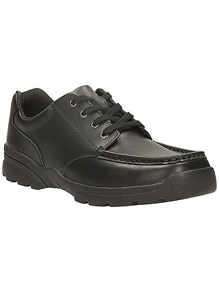 Clarks Bermon Leather School Shoes, Black