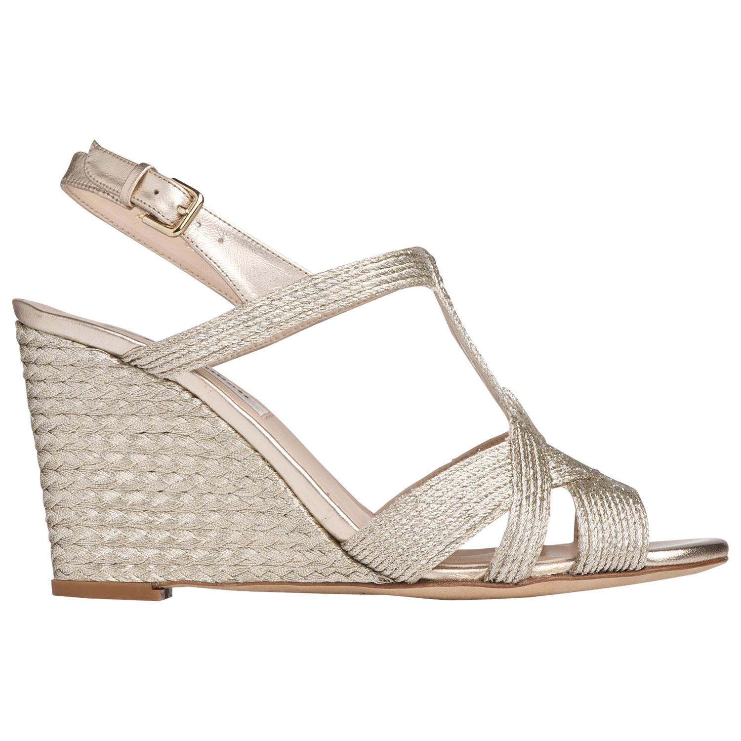 Buy L.K. Bennett Clarissa Rope Wedge Heeled Sandals Online at ...