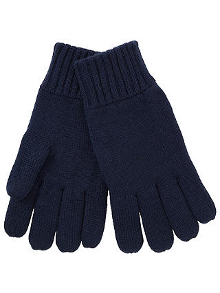 John Lewis & Partners Knitted Gloves, Navy