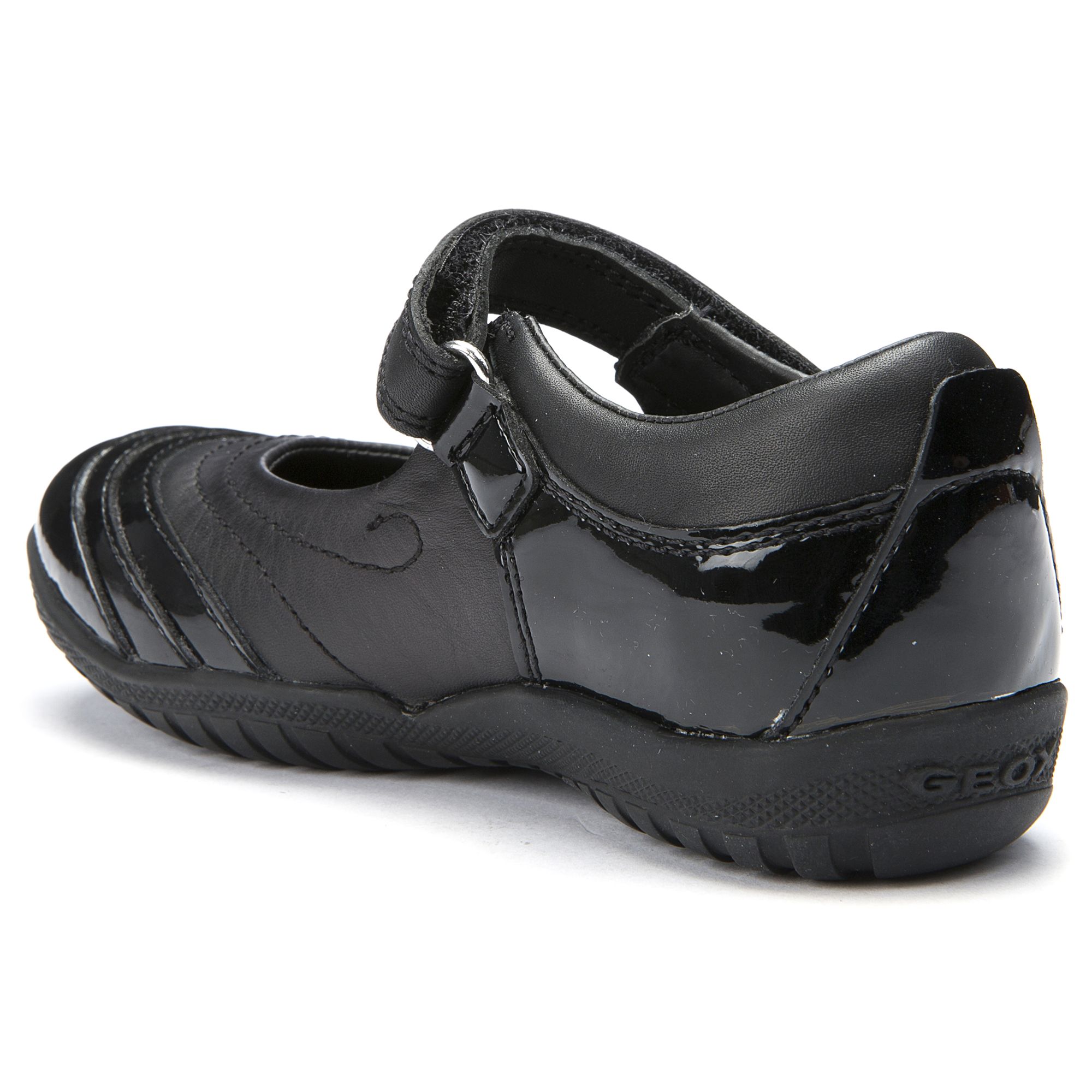 Buy Geox Shadow Leather School Shoes, Black Online at johnlewis