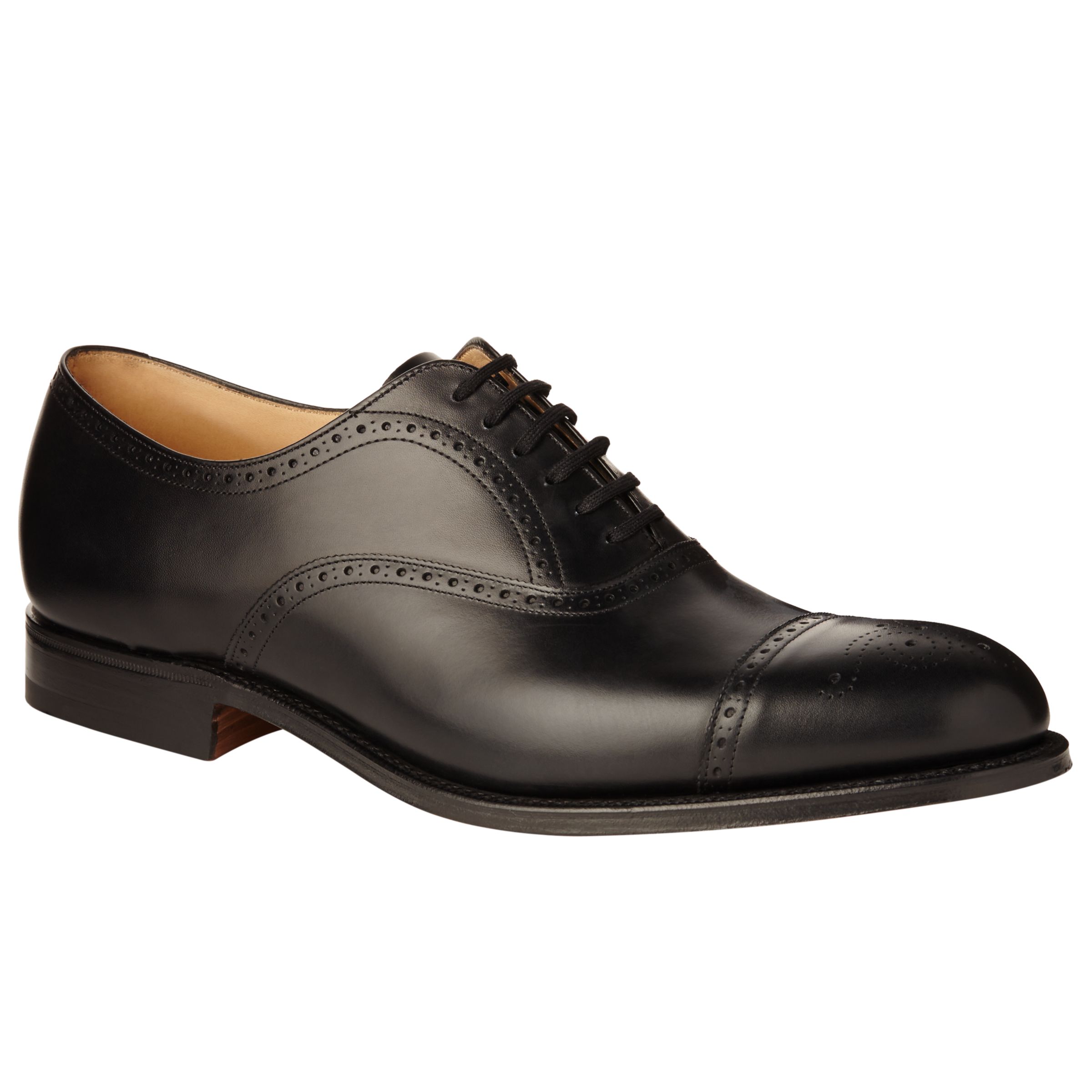Church's Toronto Leather Semi Brogue Oxford Shoes, Black