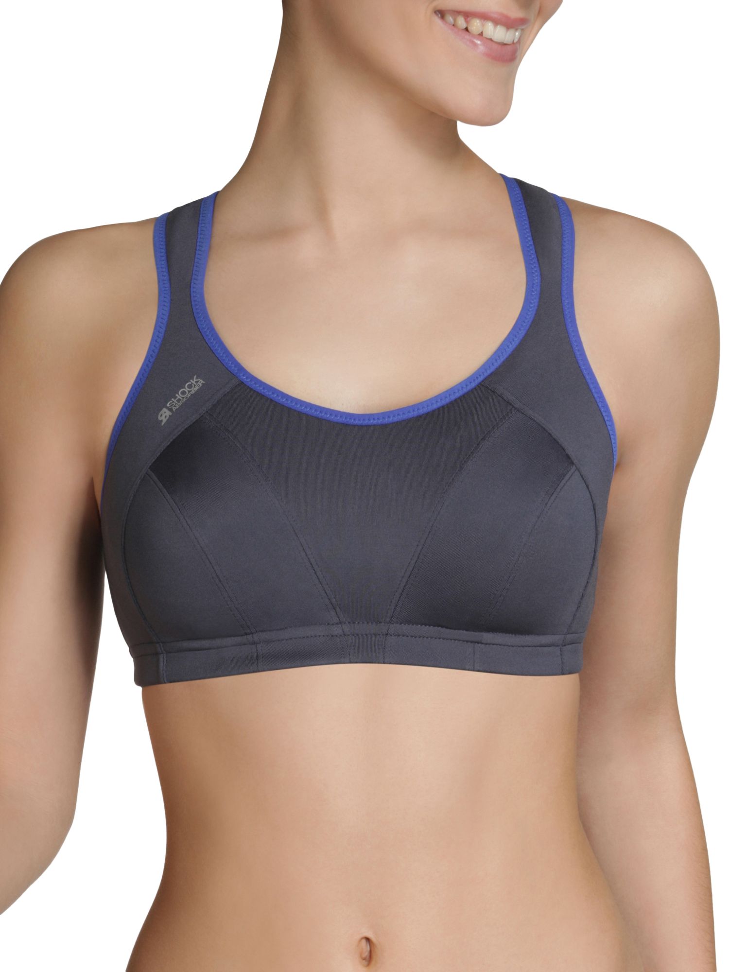 Shock Absorber Women's Multi Sports Max Support Sports Bra Top, Dark Grey,  34B at  Women's Clothing store