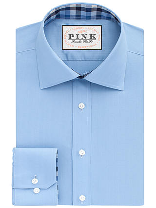 Thomas Pink Murray Classic Fit XL Sleeve Plain Shirt, Pale Blue