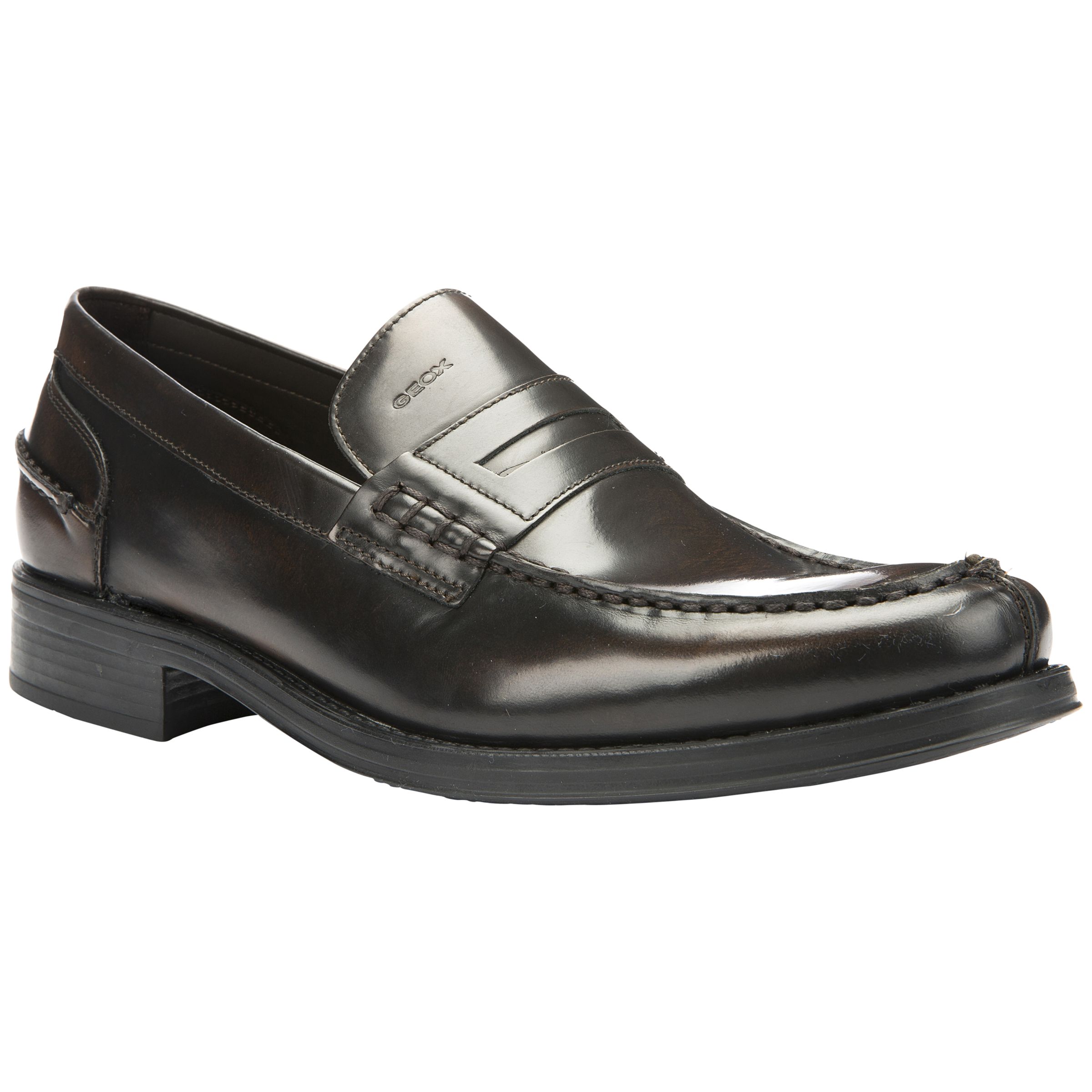 Buy Geox Silvio Leather Penny Loafer Shoes, Chestnut Online at ...