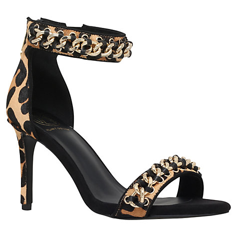 Buy KG by Kurt Geiger Hollywood Chain Detail Stiletto Sandals, Leopard ...