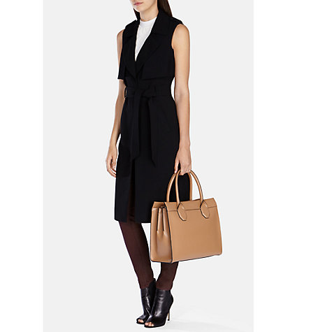 Buy Karen Millen Softly Tailored Sleeveless Trenchcoat, Black Online at johnlewis.com
