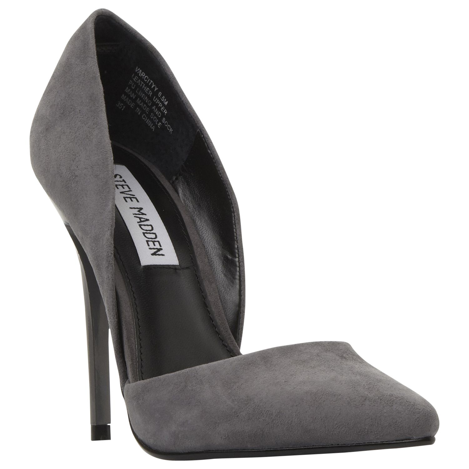 Steve Madden Varcityy Cut Out Upper Court Shoes , Grey Suede