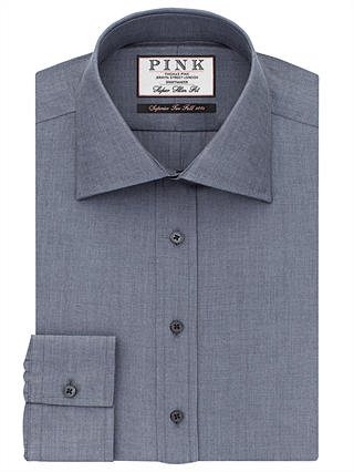 Thomas Pink Derick Plain Super Slim Fit Shirt, Charcoal