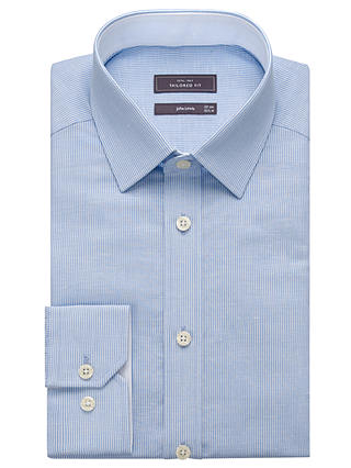 John Lewis & Partners Tailored Fit Long Sleeve Stripe Shirt