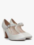 Rainbow Club Madeline Block Heeled Mary Jane Shoes, Ivory Satin, Ivory