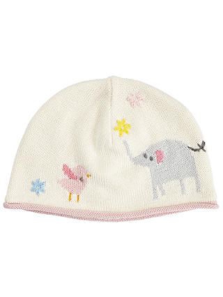 John Lewis & Partners Baby Knitted Elephant Hat, Cream