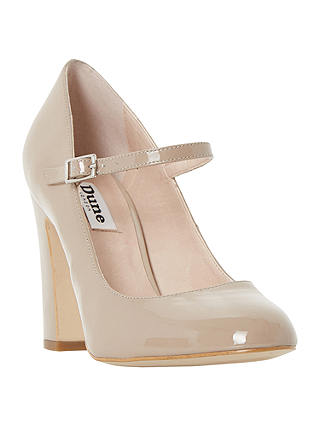 Dune Audrie High Block Heeled Mary Jane Court Shoes