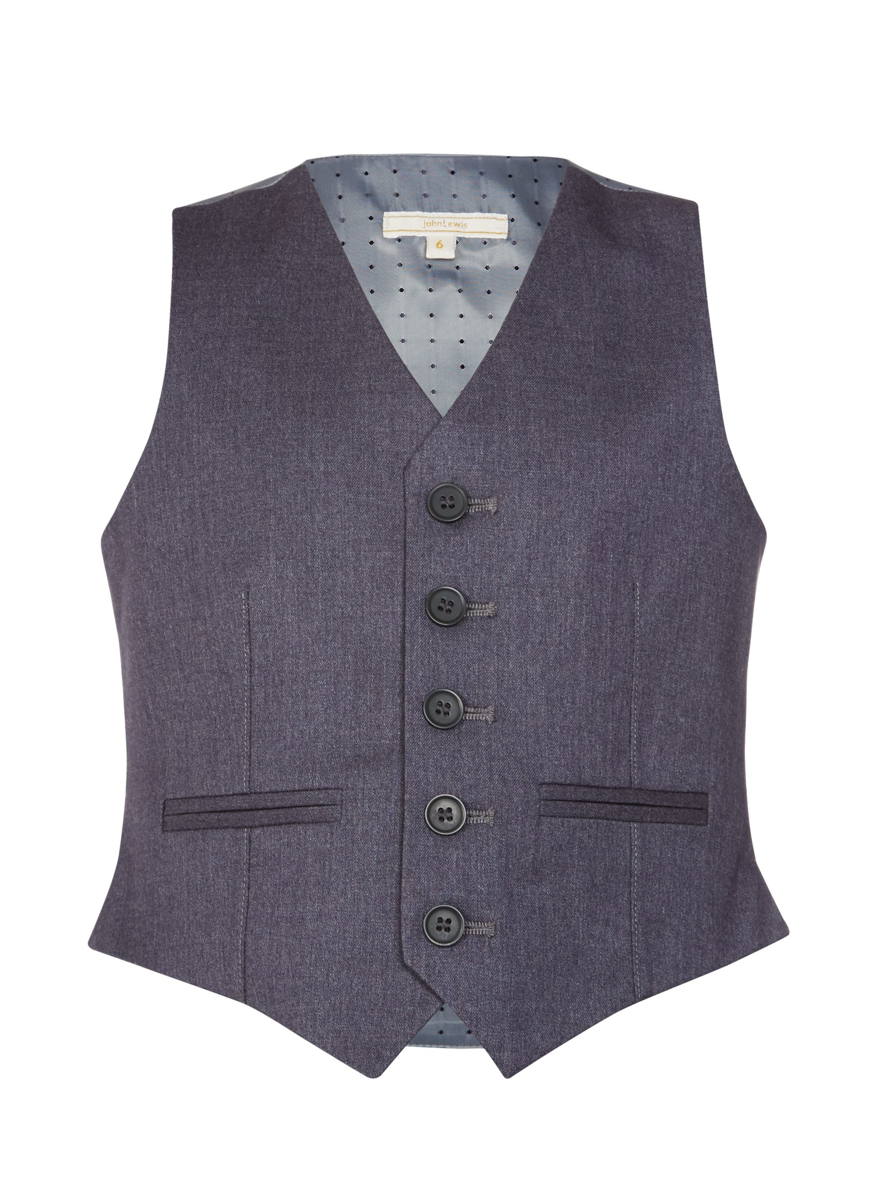 John Lewis Heirloom Collection Boys' Suit Waistcoat, Grey