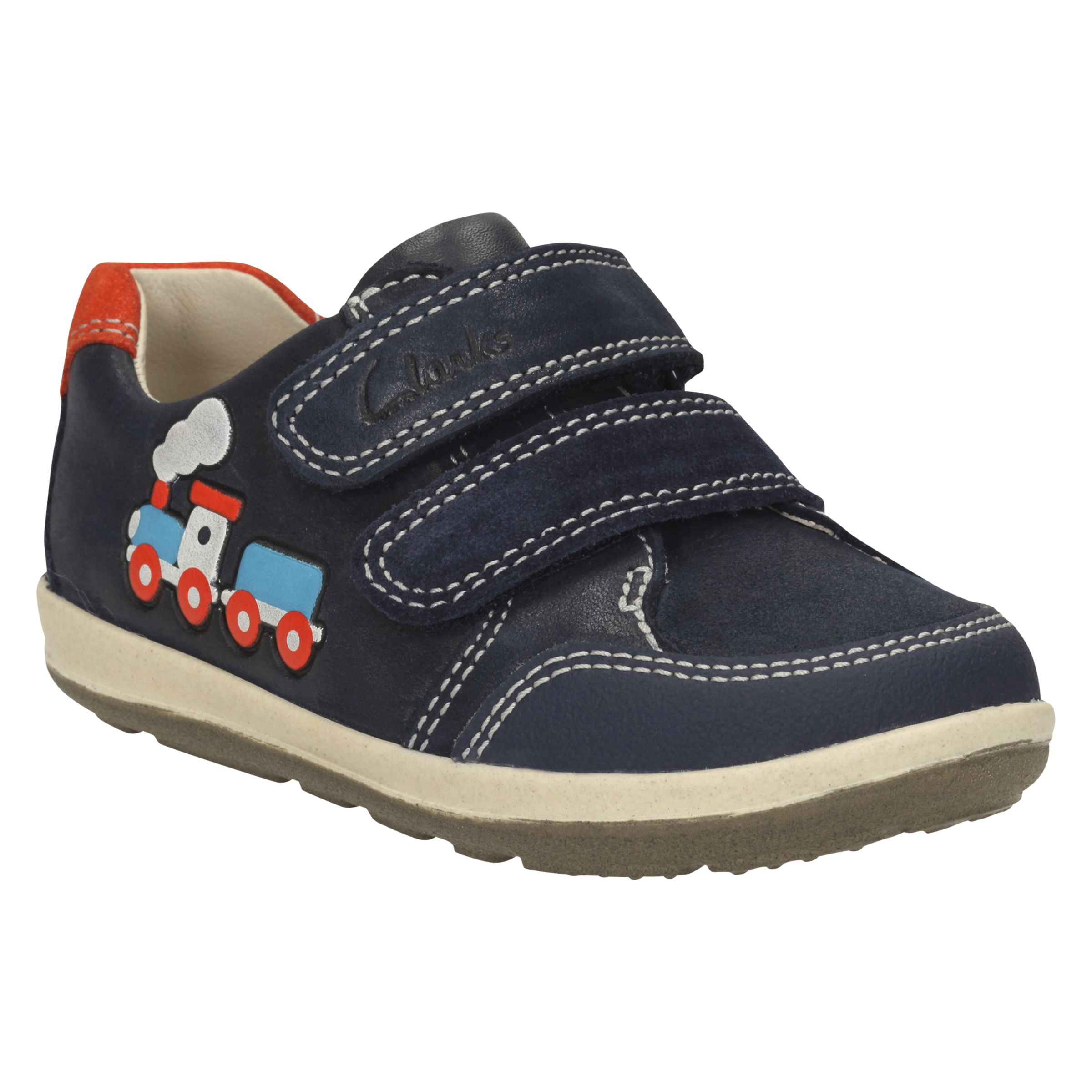 Clarks Children's Softly Tom Leather Shoes, Navy