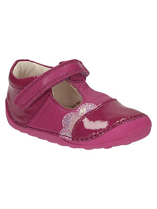 Clarks Children's Little Caz T-Bar Shoes, Pink
