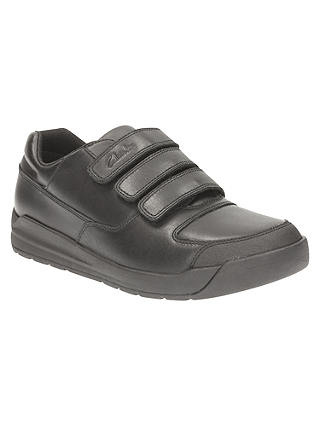 Clarks Children's Flare Lite Leather School Shoes, Black