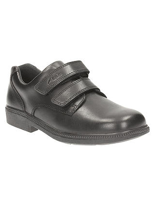 Clarks Children's Deaton Gate Leather School Shoes, Black