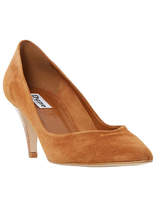 Dune Adelaid Pointed Toe Court Shoes, Tan