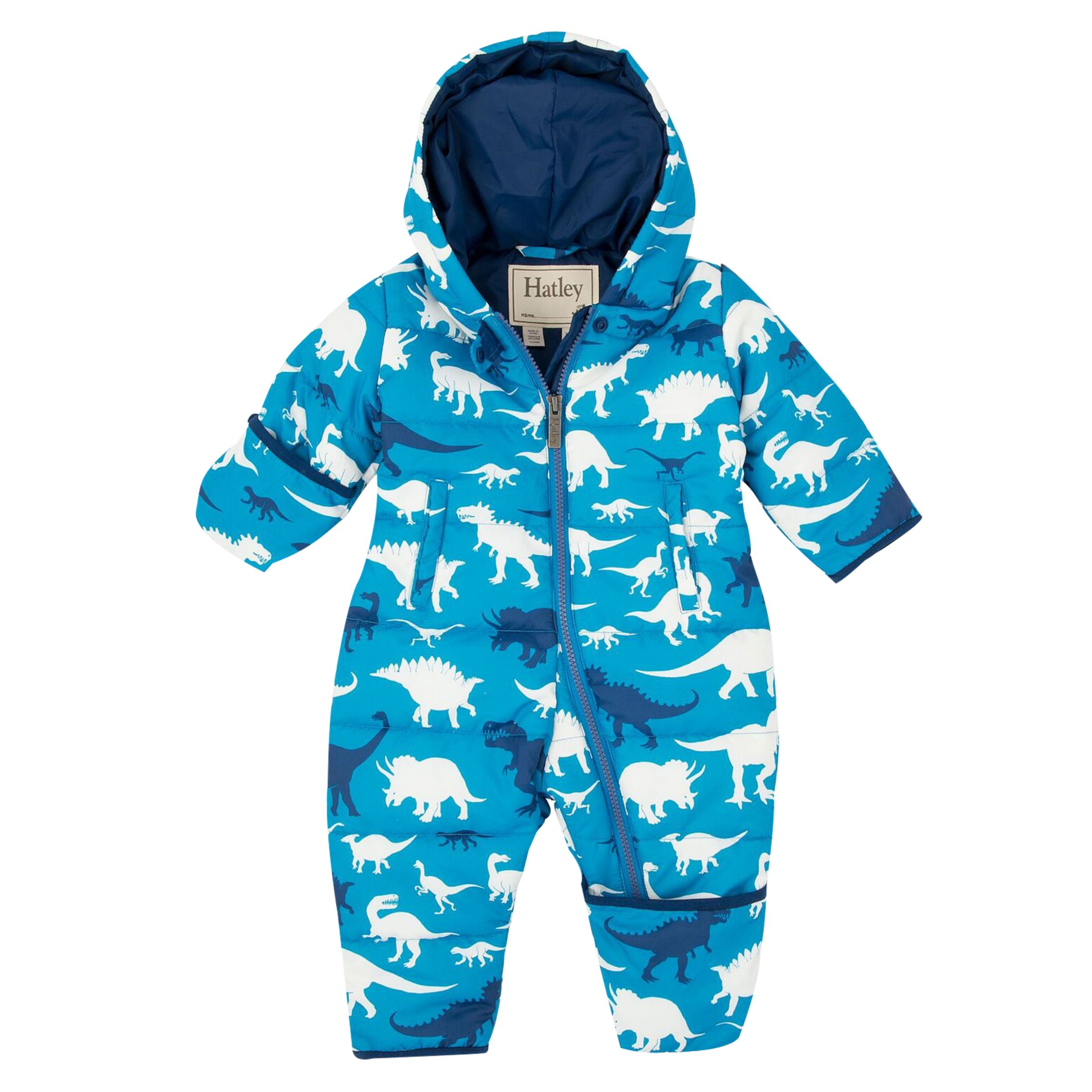 Hatley Baby Dino Snowsuit, Blue