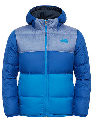 The North Face Boys' Moondoggy Reversible Water Resistant Jacket, Honor Blue/Navy